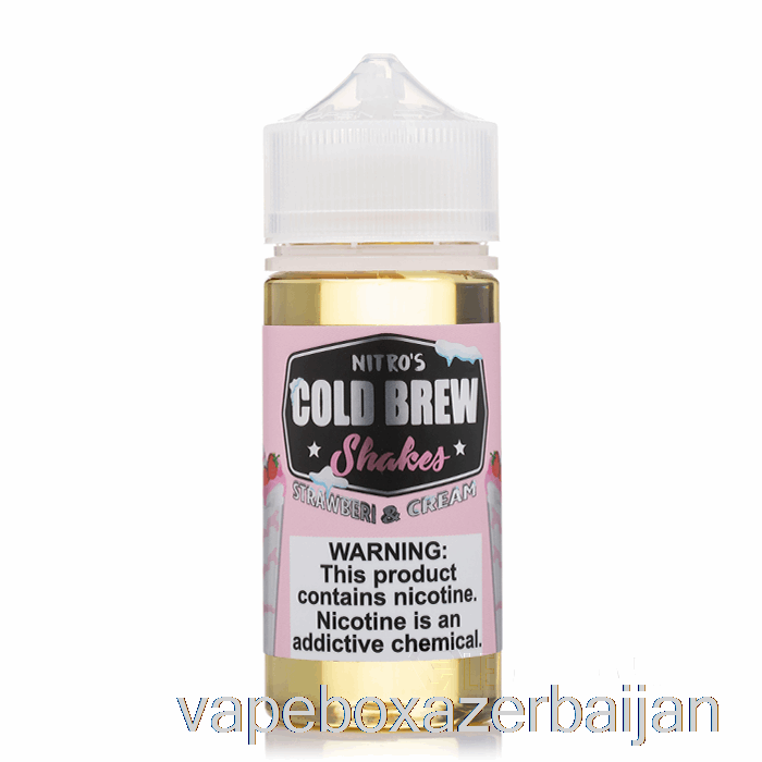 E-Juice Vape Strawberi and Cream - Nitros Cold Brew - 100mL 0mg